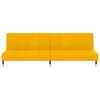 vidaXL Divano Letto a 2 Posti Giallo in Velluto