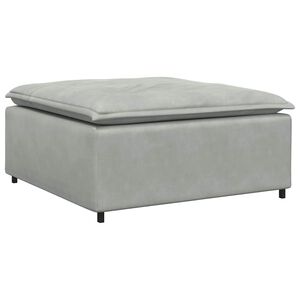 vidaXL Modulo Poggiapiedi Divano Modulare Grigio Chiaro 100x100x48 cm
