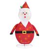 vidaXL Figura Decorativa Babbo Natale con LED Tessuto Lusso 90 cm