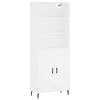 vidaXL Credenza Bianca 69,5x34x180 cm in Legno Multistrato