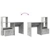 vidaXL Scrivania con cassetto Grigio cemento 131,5 x 50 x 106,5 cm