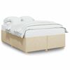 vidaXL Giroletto senza Materasso Crema 140x200 cm in Tessuto
