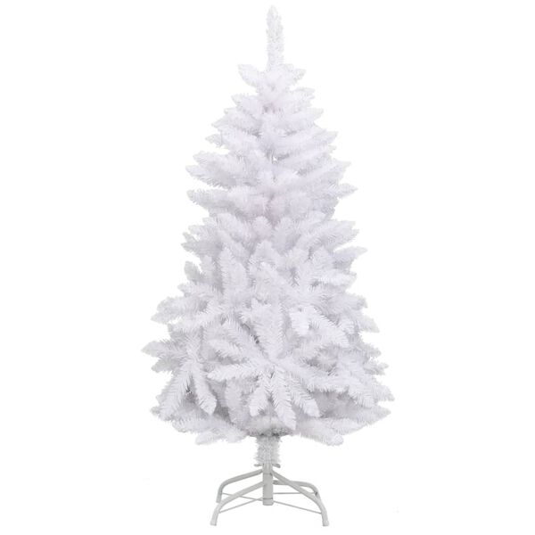 vidaXL Albero di Natale Artificiale Incernierato con Base Bianco 120cm