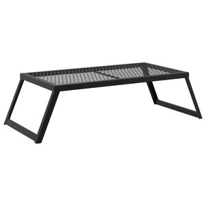 vidaXL Griglia da Campeggio Pieghevole Nero 58 x 31 x 2 cm