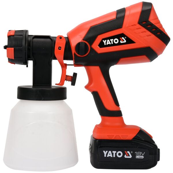 YATO Pistola a Spruzzo con Batteria 4,0Ah Li-Ion 18V 1L/min
