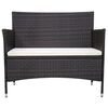 vidaXL Panchina da Giardino 106 cm in Polyrattan Marrone