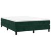 vidaXL Struttura Letto a Rete a Molle Verde Scuro 140x190 cm in Velluto
