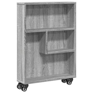 vidaXL Carrello Stretto Grigio Sonoma 48x13x68 cm in Truciolato