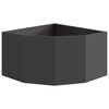 vidaXL Vaso d'angolo Nero 60 x 60 x 35 cm Acciaio