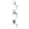 vidaXL Scaffale Angolare Muro Bianco 32x32x127,5 cm Legno Multistrato
