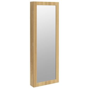 vidaXL Armadio Portagioie a Specchio con Luci LED a Parete