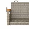 vidaXL Panchina Dondolo Grigia 109x62x40 cm in Polyrattan