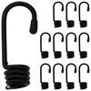 vidaXL Ganci 12 pz Nero 10 mm x 5 cm Acciaio