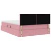 vidaXL Letto con Contenitore con materasso Rosa 140 x 200 cm Velluto