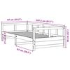 vidaXL Dormeuse senza Materasso Bianca 90x200 cm Legno Massello Pino