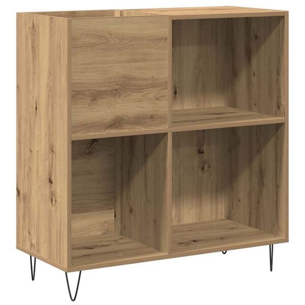 vidaXL Mobile porta vinili rovere artigianale 85 x 38 x 89 cm