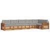 vidaXL Set di divani da esterno 6 pz Grigio Naturale e Chiaro
