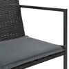 vidaXL Set da Pranzo da Giardino 7 pz con Cuscini in Polyrattan Nero