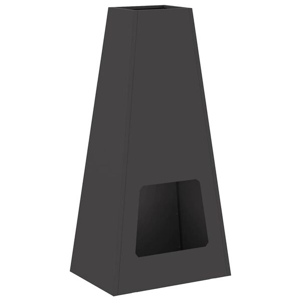 vidaXL Focolare Nero 50 x 35 x 100 cm Acciaio