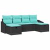 vidaXL Set Divano da Giardino 6 pz polyrattan