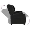 vidaXL Divano Reclinabile a 4 Posti con Portabicchieri Nero