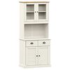 vidaXL Credenza VIGO Bianca 78x40x175 cm in Legno Massello di Pino