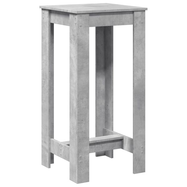 vidaXL Tavolo da Bar Grigio Cemento 51x50x103,5cm in Legno Multistrato
