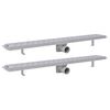 vidaXL Scarico Doccia Lineare 2 pz 830x140 mm Acciaio Inossidabile