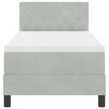 vidaXL Letto a molle con materasso Grigio chiaro 80 x 200 cm Velluto