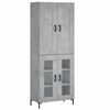 vidaXL Credenza Grigio Cemento 69,5x34x180 cm in Legno Multistrato
