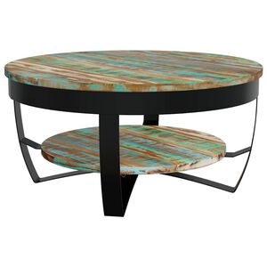 vidaXL Tavolino da Salotto in Legno Massello Recuperato 65x32 cm