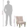 vidaXL Poltrone in Stile Francese 2 pz Crema in Tessuto