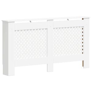 vidaXL Copertura per Radiatore Bianca 152x19x81,5 cm in MDF