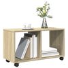 vidaXL Mobiletto con Ruote Rovere Sonoma 72x33x42,5 cm in Truciolato