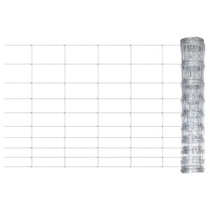 vidaXL Recinzione da Giardino in Acciaio Zincato 50x1,5 m Argento