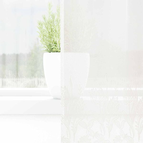 vidaXL Tenda in Pizzo con tende Floreale Bianco 80 x 150 cm Poliestere