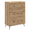 vidaXL Mobile con Cassetti Rovere Artigianale 66 x 34,5 x 90 cm