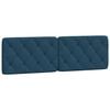 vidaXL Cuscino Testiera Blu 160 cm in Velluto