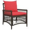 vidaXL Sedia da Giardino Marrone 73 x 61 x 77 cm polyrattan