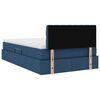 vidaXL Letto con contenitore e LED con led Blu 120 x 190 cm Tessuto