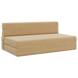 vidaXL Divano Letto Pieghevole Verde Grigio 152 x 86,5 x 60 cm Tessuto