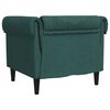 vidaXL Poltrona Chesterfield Verde Scuro in Tessuto