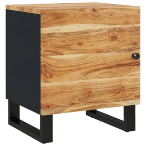 vidaXL Comodino 40x33x46 cm in Legno Massello di Acacia