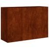 vidaXL Fioriera Arrugginita 120x40x80 cm in Acciaio Corten