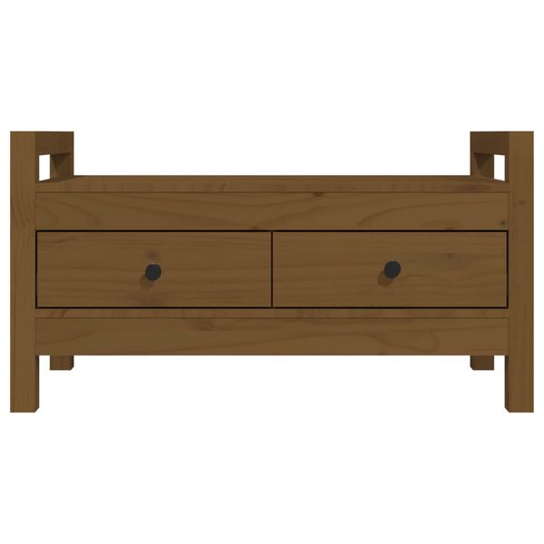 vidaXL Panca da Ingresso Ambra 80x40x43 cm in Legno Massello di Pino