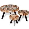 vidaXL Set Tavolino da Salotto 3 pz in Legno Massello Riciclato