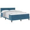 vidaXL Letto a molle con materasso Blu Scuro 160 x 200 cm Velluto