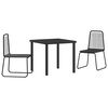 vidaXL Set da Pranzo per Giardino 3 pz Nero