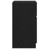 vidaXL Comodino Nero 39x35x65 cm in Legno Multistrato