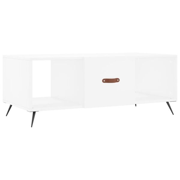 vidaXL Tavolino da Salotto Bianco 102x50x40 cm in Legno Multistrato